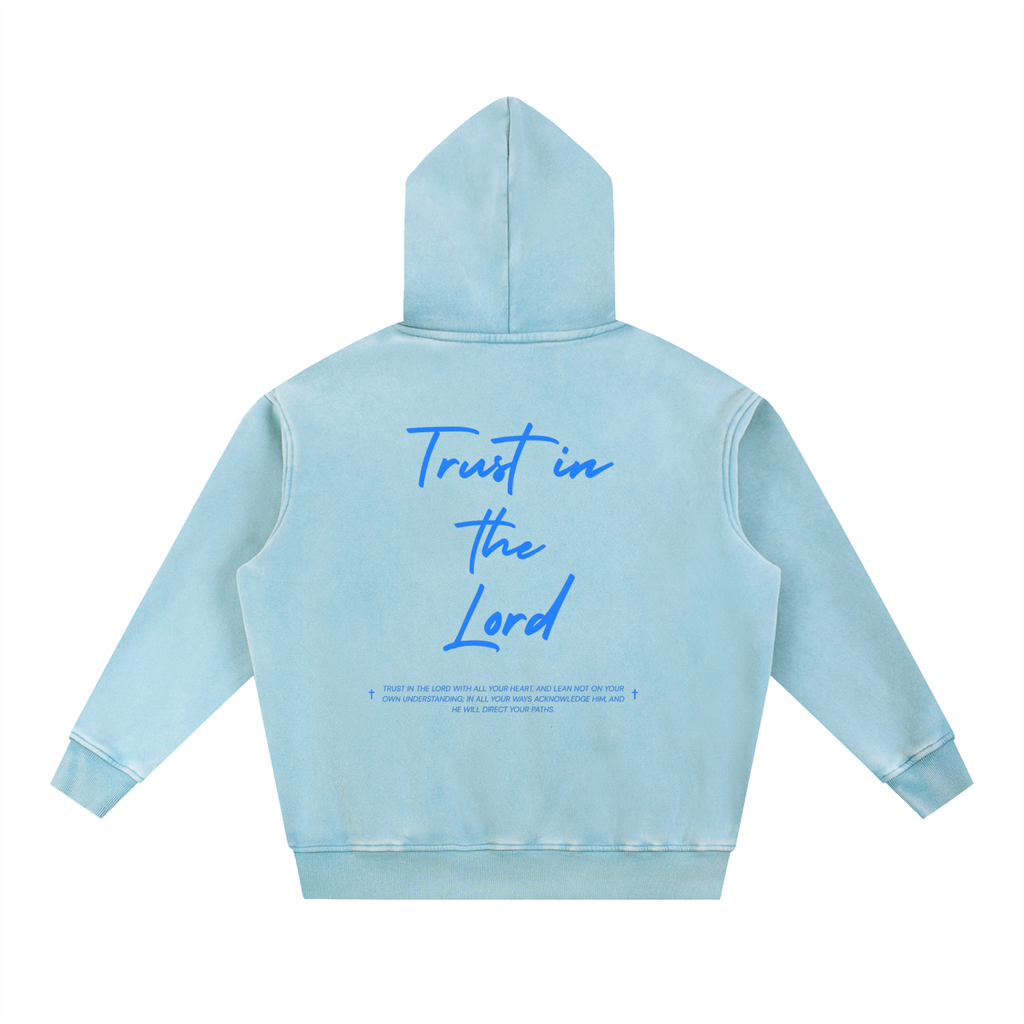 Trust in the Lord | Snow Wash Fleece Oversize Hoodie