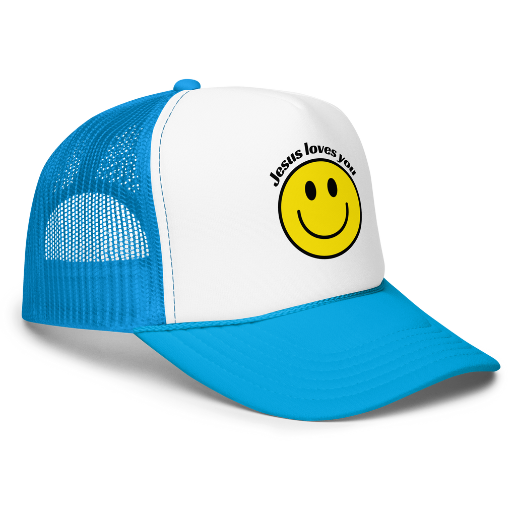 Smiley Face Foam trucker hat